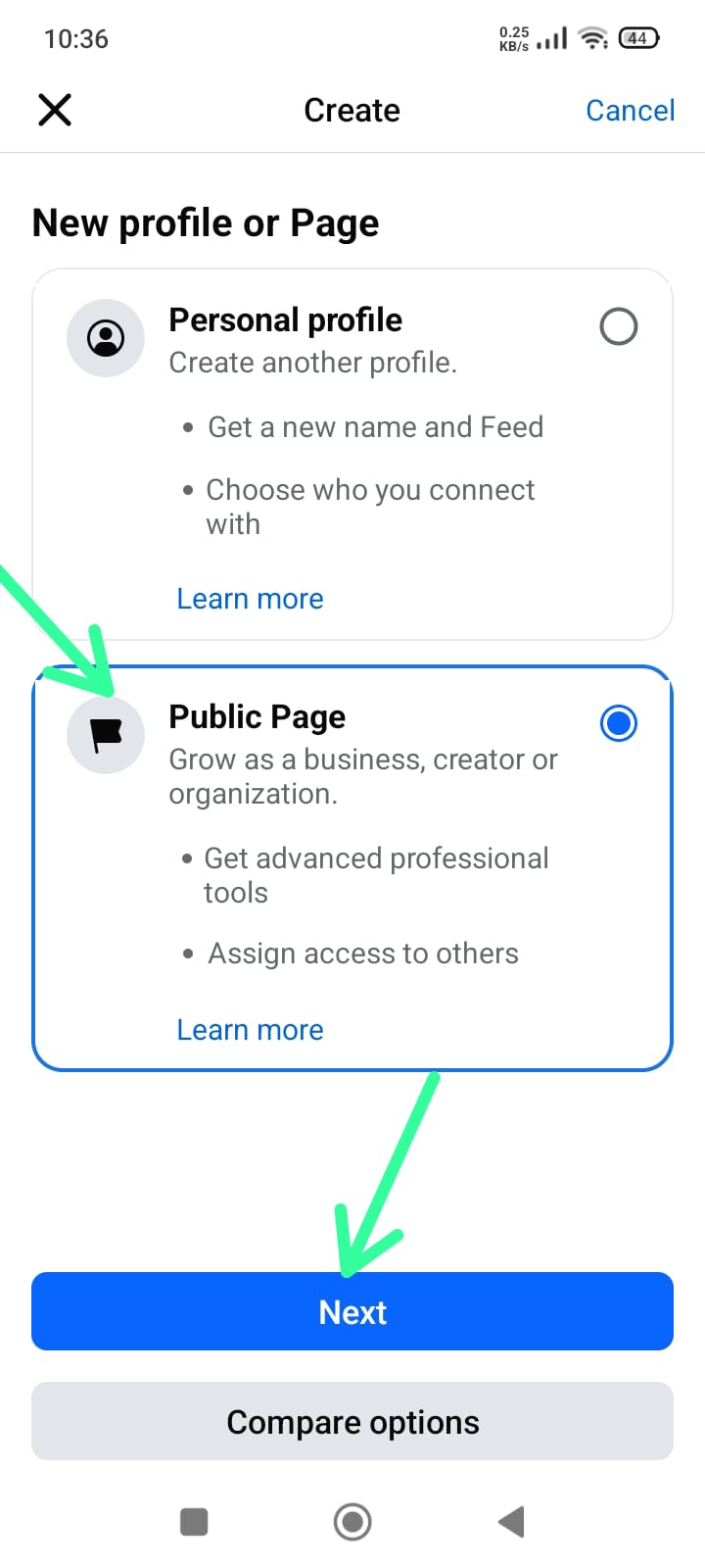 Create a Facebook Page on Mobile